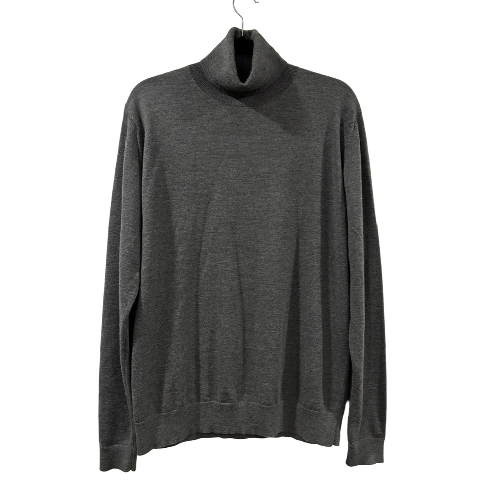 Holt Renfrew Merino Wool Turtleneck Sweater – Charcoal Grey
